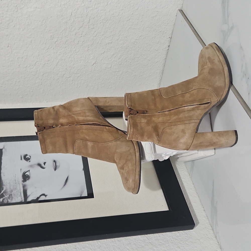 Free People Collections laced cutout suede leather ankle boots - Picture 2 of 8